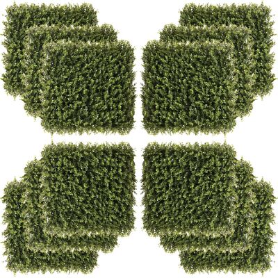 Mobili Hüsch 12 pezzi parete vegetale artistica 50x50 cm protezione UV privacy design erba galleggiante haagplant per il tuo arredamento