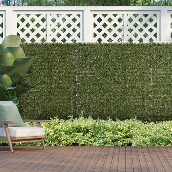 Meubles Hüsch 12 pièces art mur végétal 50x50cm protection UV intimité flotteur herbe design haagplant pour votre propre décor 3
