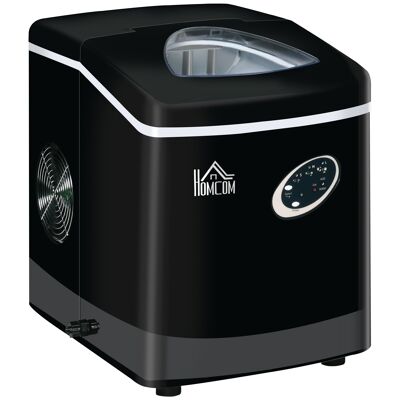 Möbel Hüsch ijsblokjesmachine 15kg/24u 1,9L ijsblokjesmaker met 3,2L watertank LED-display IJsblokjesmachine 3 ijsblokjesmaten 36,7 x 29,7 x 37,8 cm