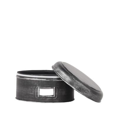 Caja de Almacenamiento Morres - Negra - Metal - XL - 25x25x13 cm