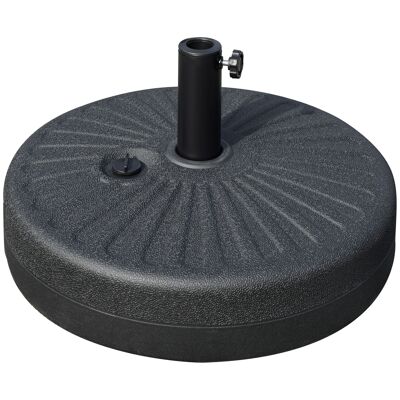 Möbel Hüsch Parasolvoet 22 kg Parasolvoet per ombrellone Paraplustokken 38/48 mm Parasolvoet per Tuin Cemento Nero Ø51 x 12H cm