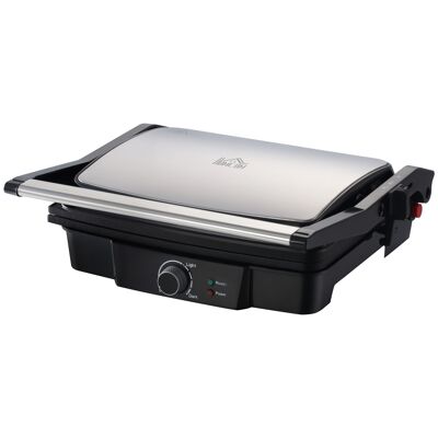 Möbel Hüsch 3-in-1 contact grill 2000W electric grill with anti-scalding function for 4 sections and with adjustable thermostat 180 degrees incl. 35.1 x 32.6 x 15.5 cm
