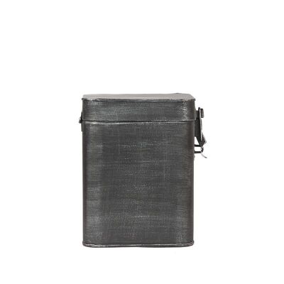 Caja de almacenaje Morres - Gris antiguo - Metal - M - 12x12x17 cm