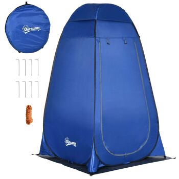 Meubles Hüsch douchetent pop-up toilettent camping omkleedtent avec draagtas mobiel buitentoilet omkleedruimte opbergtent 126 x 124 x 189 cm 1