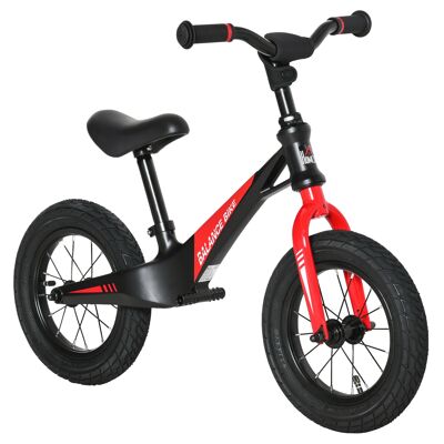 Muebles Hüsch loopfiets loopfiets para niños en hoogte asiento y estructura ajustables Bandas de goma de Ø12'' para loopfiets para niños durante 3 años negro 90 x 40 x 54-58,5 cm