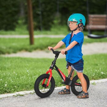 Meubles Hüsch loopfiets loopfiets pour enfants en hoogte siège et cadre réglables Ø12'' élastiques pour loopfiets pour enfants à partir de 3 ans noir 90 x 40 x 54-58,5 cm 3