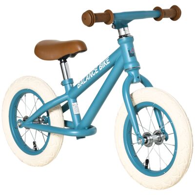 Mobili Hüsch Loop Bikes Biciclette per bambini Zonder Pedale in Hoogte Cinghie ad aria regolabili per bambini da 3 a 6 anni Blu acciaio 85 x 40 x 53 cm