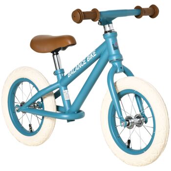 Meubles Hüsch Loop Bikes Vélos à Boucle pour Enfants zonder pédale en Hoogte Sangles pneumatiques réglables pour Enfants de 3 à 6 Ans Bleu Acier 85 x 40 x 53 cm 1