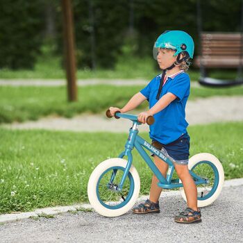 Meubles Hüsch Loop Bikes Vélos à Boucle pour Enfants zonder pédale en Hoogte Sangles pneumatiques réglables pour Enfants de 3 à 6 Ans Bleu Acier 85 x 40 x 53 cm 2