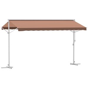 Meubles Hüsch standluifel tuinluifel avec knikarm zwengel terras marron 4x3m