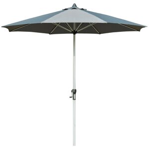 Meubles Hüsch 2,7 m parasol terrasparaplu marktparaplu 8 nervures tuinparaplu avec zonwering aluminium polyester donkergrijs
