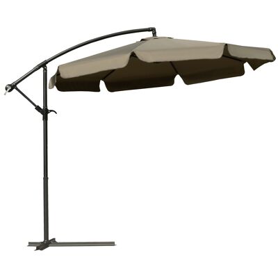 Ombrellone Hüsch per mobili due ombrelloni con volant Ø2.65×2.65H m tuinparasol zonwering tuin balcone koffie