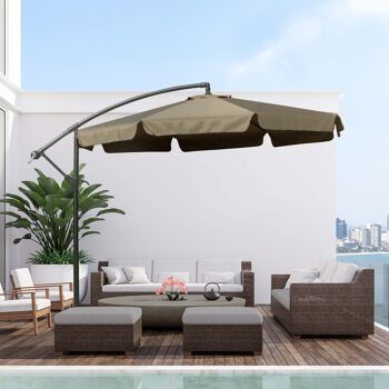 Meuble Hüsch parasol deux parasol avec ruches handlinger Ø2.65x2.65H m tuinparasol zonwering tuin balcon café 2