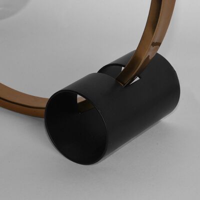 Lámpara de mesa Morres Ring - Negro - Metal