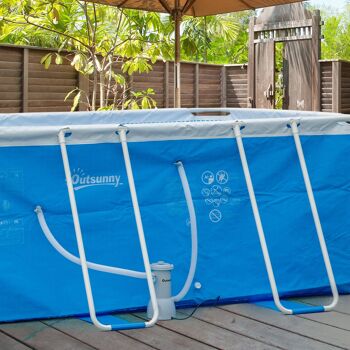 Meuble Hüsch pompe de filtration avec boule filtrante pour piscine 90 W gris 21 cm x 35 cm réserve sur la couverture pour piscine 4000 l/h 2