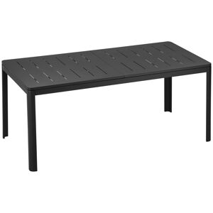 Meubles Hüsch uitschuifbare table de balcon 180-240 cm table de terrasse uitschuifbare eettafel buiten aluminium noir