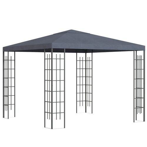 Möbel Hüsch tuinpaviljoen 3 x 3 m tuintent feesttent partytent staal polyester grijs