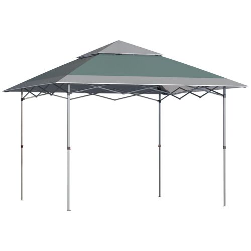 Möbel Hüsch Canopy Gazebo Pop-up tent Gazebo tas op wielen Oxford stof 12x12 ft groen