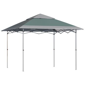 Meubles Hüsch Auvent Gazebo Tente pop-up Gazebo tas op wielen Tissu Oxford 12x12 pi grand 1