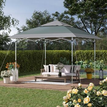 Meubles Hüsch Auvent Gazebo Tente pop-up Gazebo tas op wielen Tissu Oxford 12x12 pi grand 2