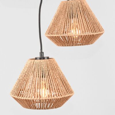 Morres Hanglamp Ibiza - Naturel - Jute - 3-lights