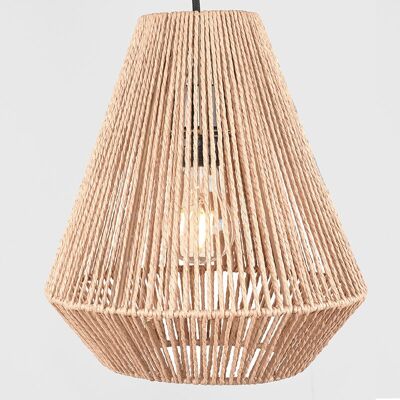 Suspension Morres Ibiza - Naturel - Jute - 2 lumières