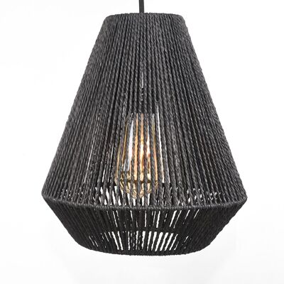Morres Hanglamp Ibiza - Black - Jute - 2-lights