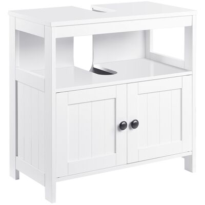 Kleankin washbasin furniture bathroom furniture with open vacuum white 60 x 30 x 60 cm