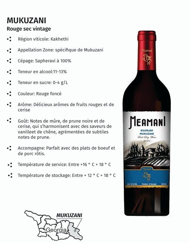 Mukuzani – Red Wine – Exception from Georgia – 75cl