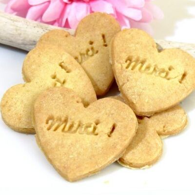 20 Shortbread Cookies “Thank you!" heart-shaped