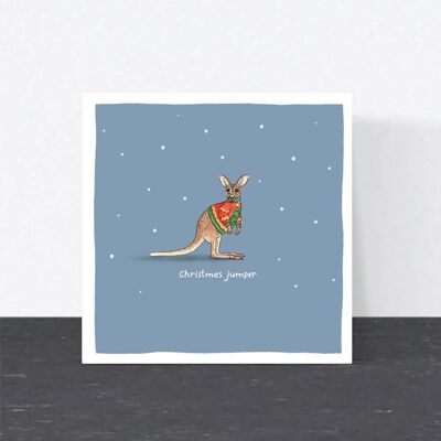 Lustige Weihnachtskarte mit Wortspiel - Weihnachtspullover