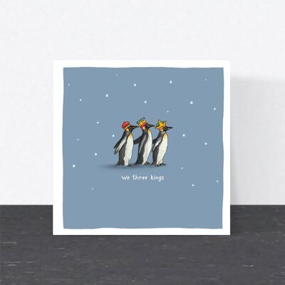 Lustige Weihnachtskarte mit Wortspiel - Wir drei Könige