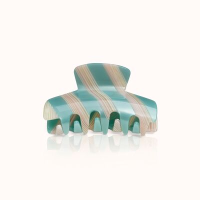 Hair Clip Stripes Turquoise Lines