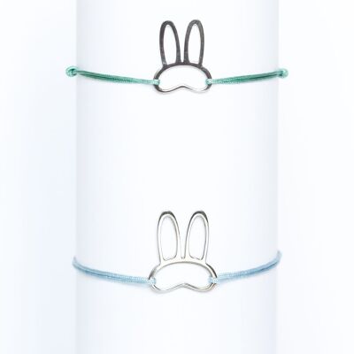 bracelet Capsule Alpi ajouré argent PM (cordon celadon)