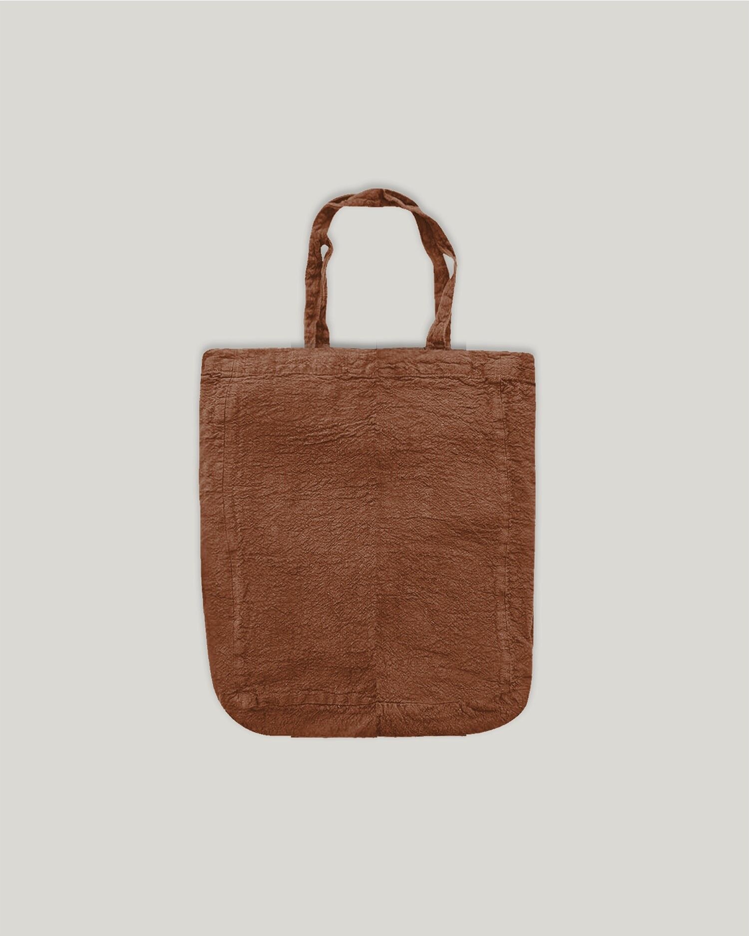 French raw linen tote bag