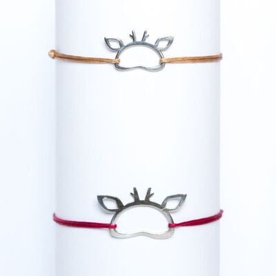 bracelet Capsule Elaphe ajouré or jaune GM (cordon rouge)