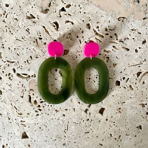 Boucles d'oreilles Agathe - Vertes