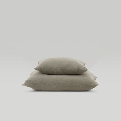 French raw linen cushion cover