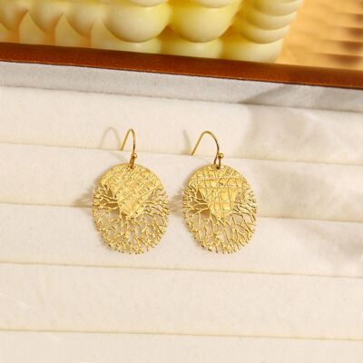 Golden tree earrings