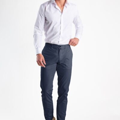 COTTON CHINESE TROUSERS. REGULAR FIT. ELASTIC TWILL.