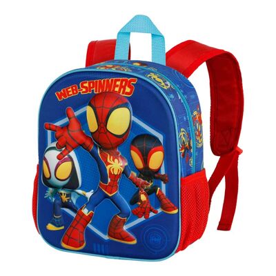 Marvel Spiderman Spinners-Small 3D Backpack, Blue