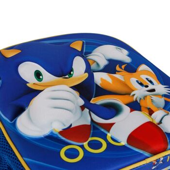 Sonic The Hedgehog - SEGA Tails-Small Sac à dos 3D, Bleu 4