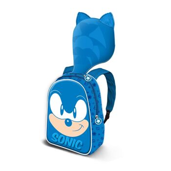 Sonic The Hedgehog - SEGA Classic-Sac à dos avec capuche, Bleu 2