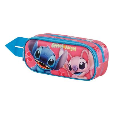 Disney Lilo and Stitch Match-Double 3D Pencil Case, Pink