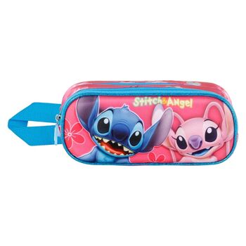 Disney Lilo et Stitch Match-Double Trousse 3D Rose 2