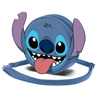 Borsa tonda con linguetta Disney Lilo e Stitch, blu