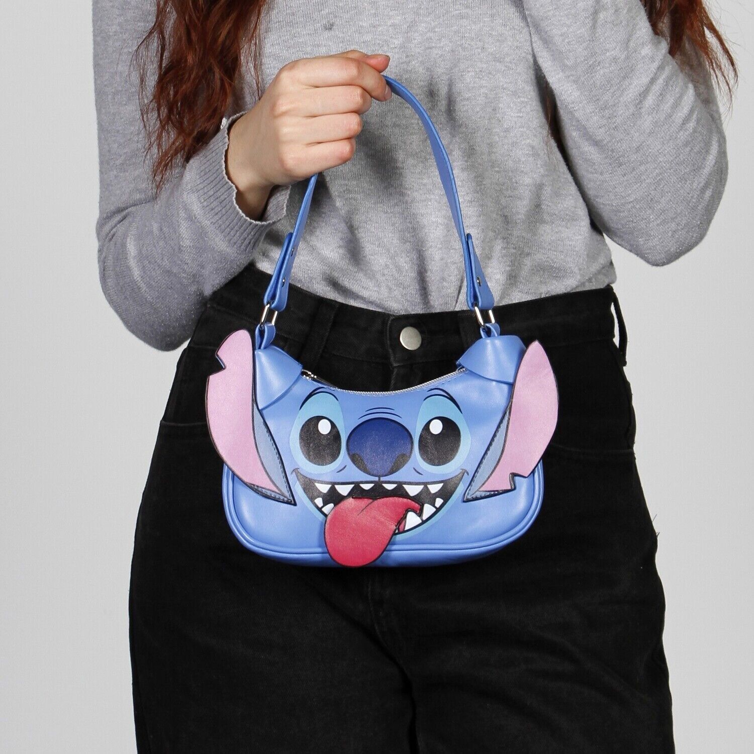 Borsa casual Disney Lilo e Stitch con linguetta, blu