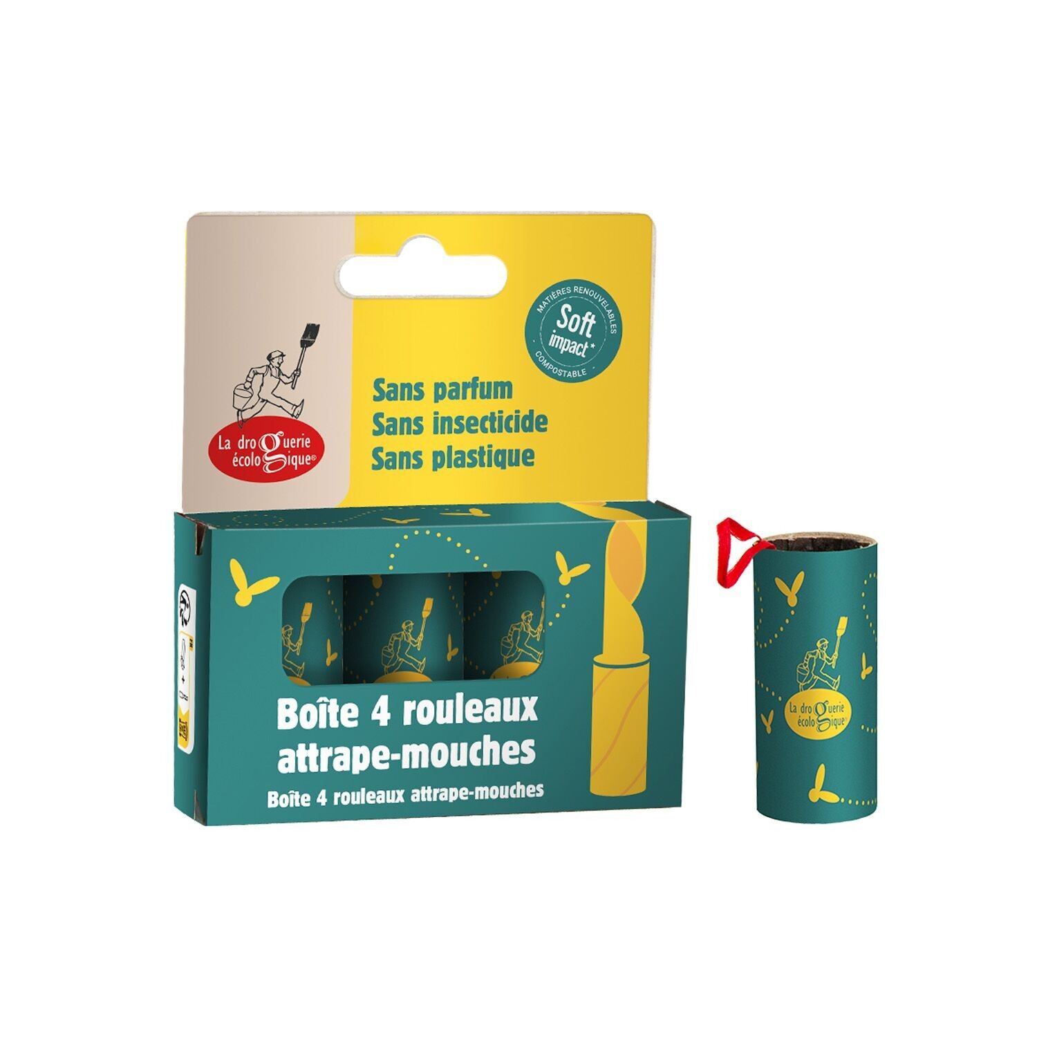 Confezione da 4 rotoli di trappole per mosche