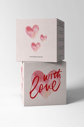 Cube cadeau "AVEC AMOUR"