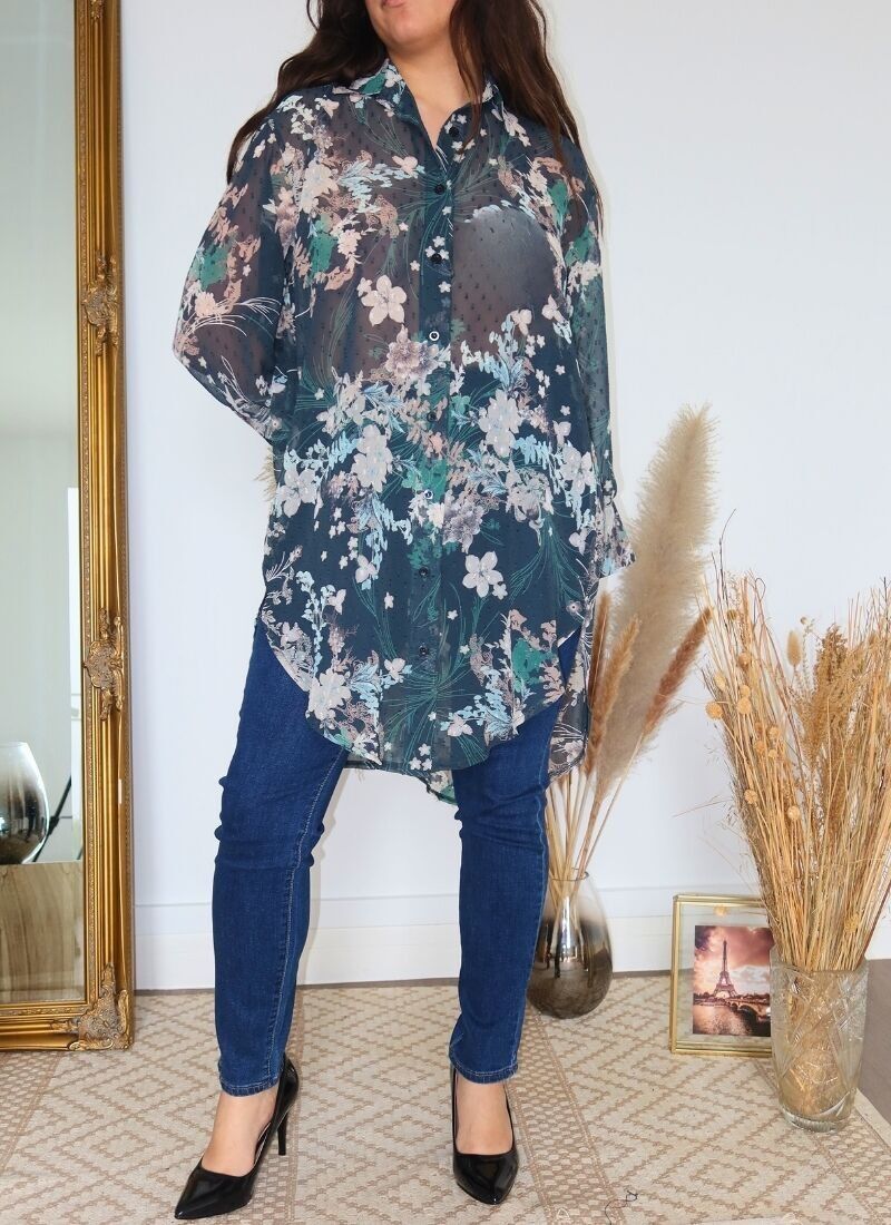 camicia oversize con stampa DUCK